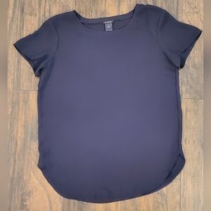 Ann Taylor Size Small Cap Sleeve Black Blouse